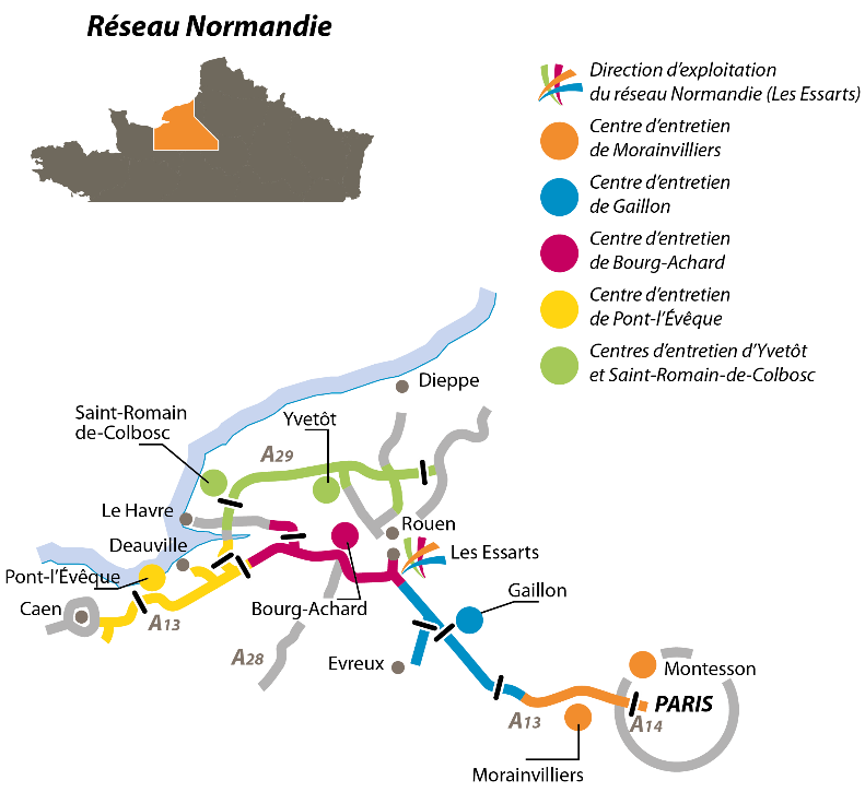 Réseau Normandie du groupe Sanef 