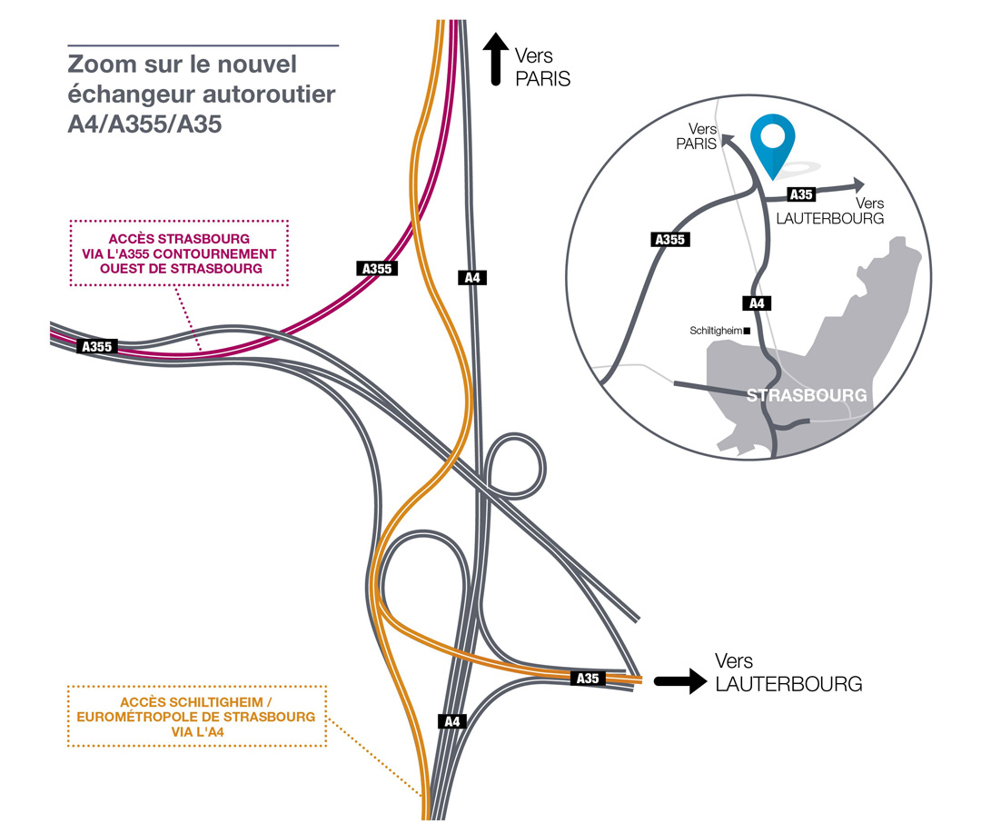 Schéma évolution conditions circulation MES A4 COS