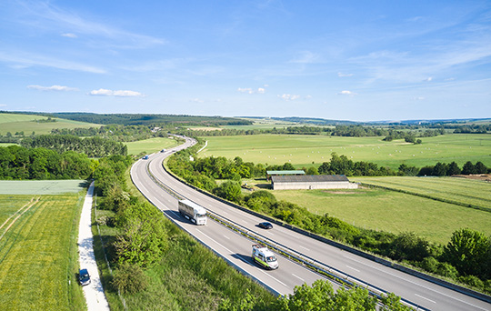 Paysage de l'autoroute A4 du côté de Verdun - Sanef