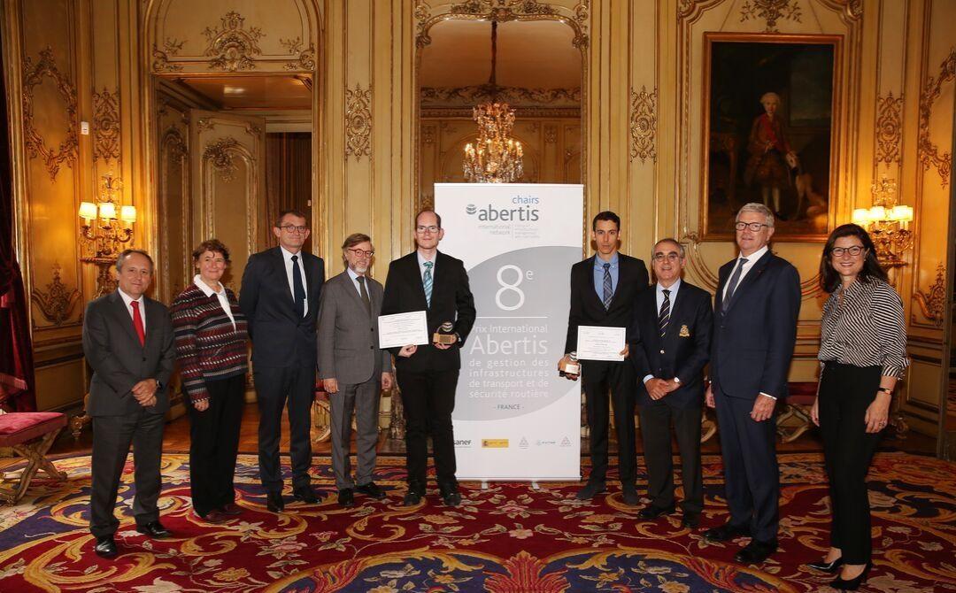 Les lauréats et le jury du prix de la Chaire Abertis 2019