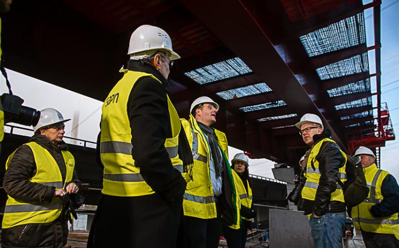 Visite du chantier avec les élus et la presse