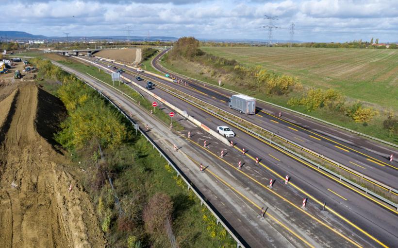 Dif Argancy (Bretelle Arg Strasb) signalisation de chantier verticale et horizontale