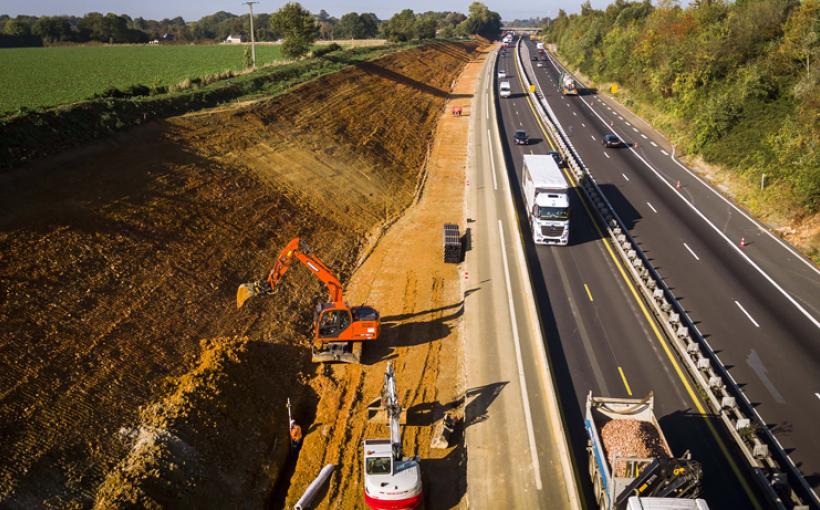 Travaux section courante - terrassements