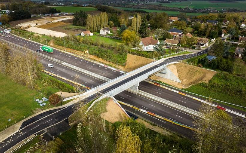 Vue du nouveau pont à Vironvay